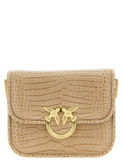 PINKO Beige Goat Leather Shoulder Bag