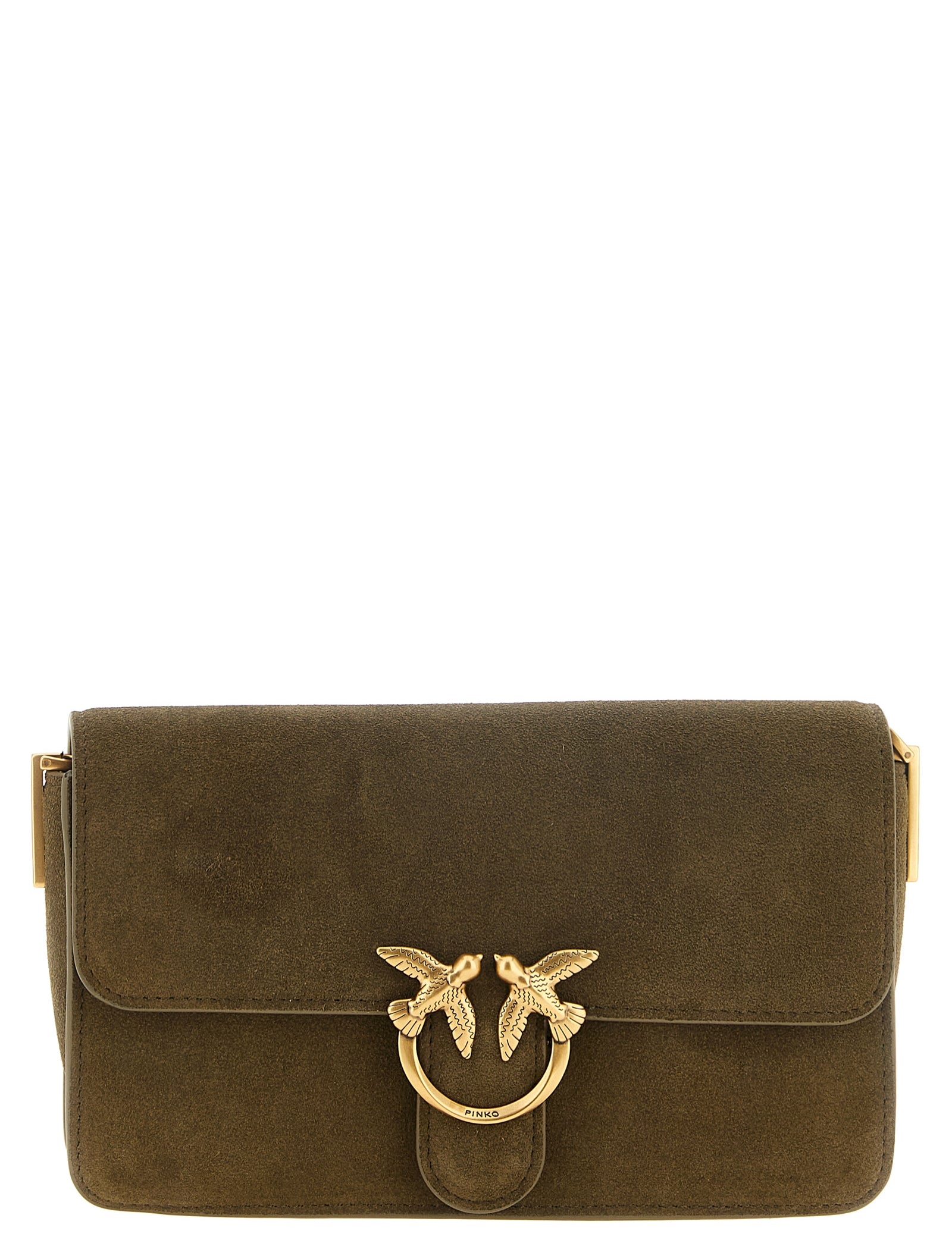 PINKO Green Calfskin Shoulder Bag