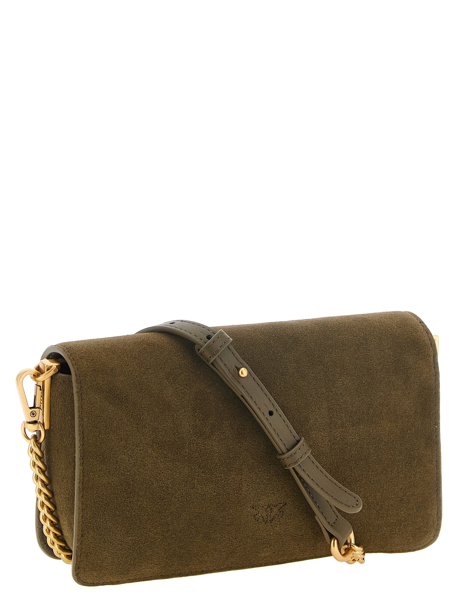 PINKO Green Calfskin Shoulder Bag
