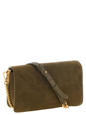 PINKO Green Calfskin Shoulder Bag