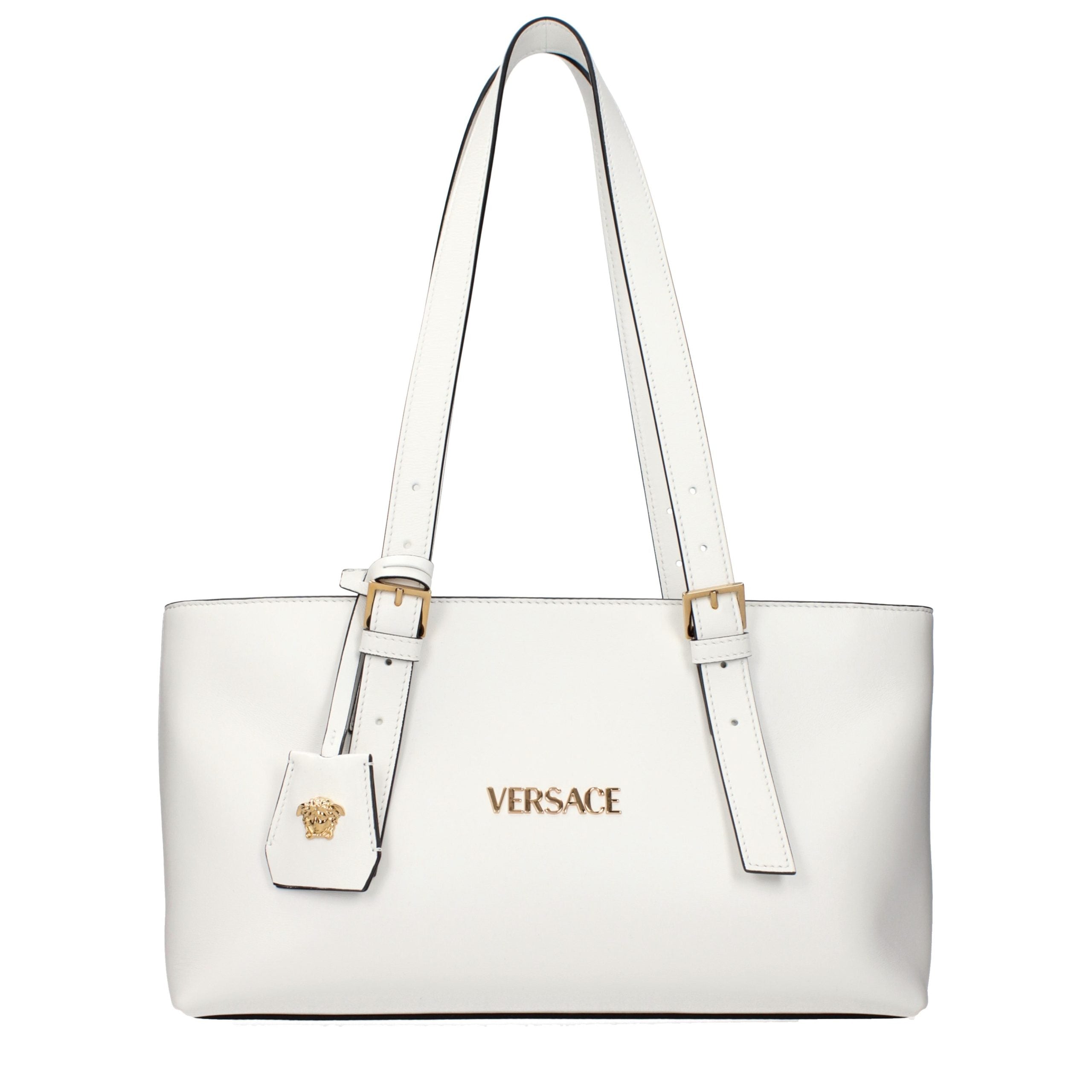 Versace White Leather Shoulder Bags