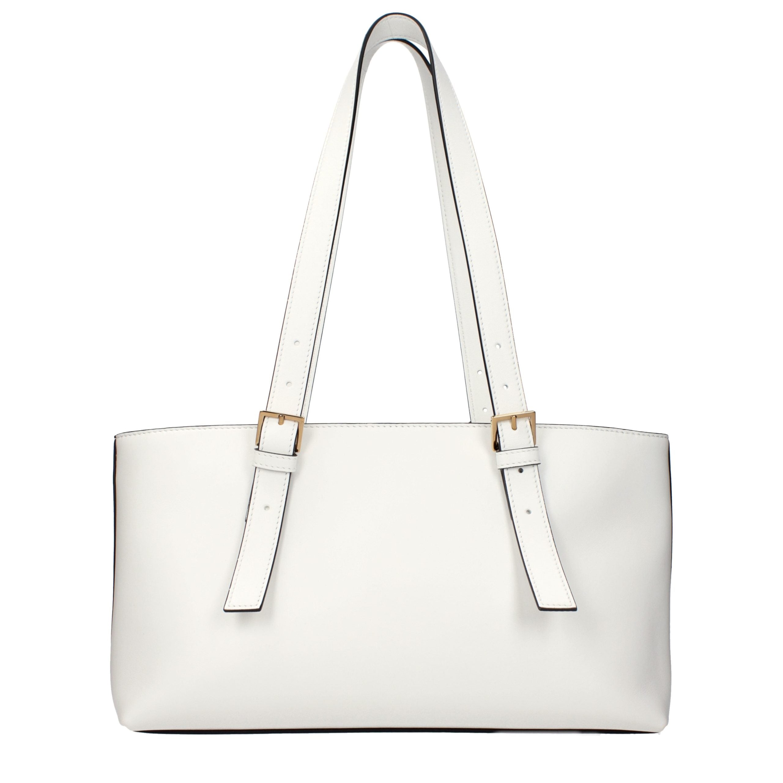 Versace White Leather Shoulder Bags
