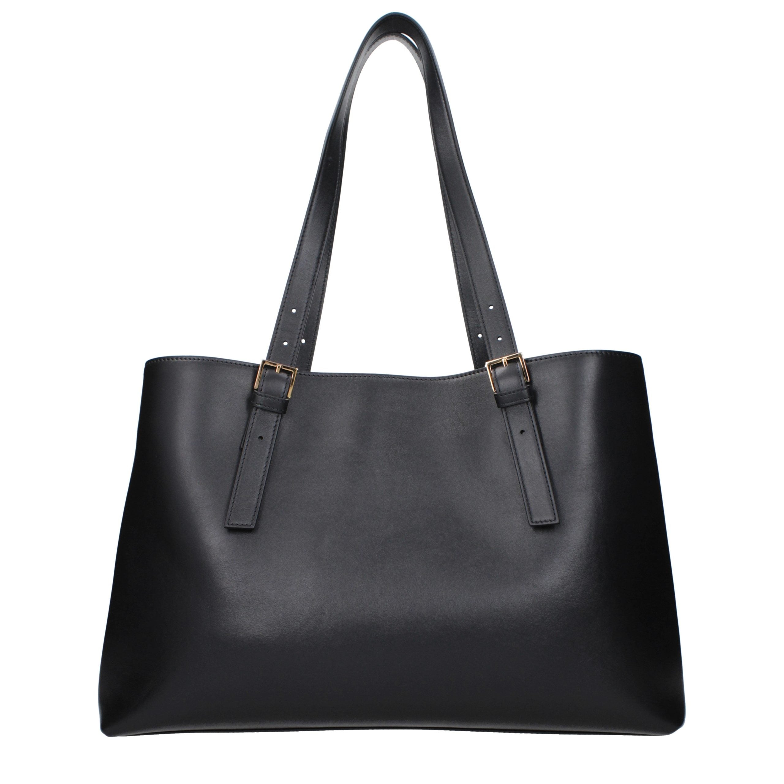 Versace Black Leather Shoulder Bag