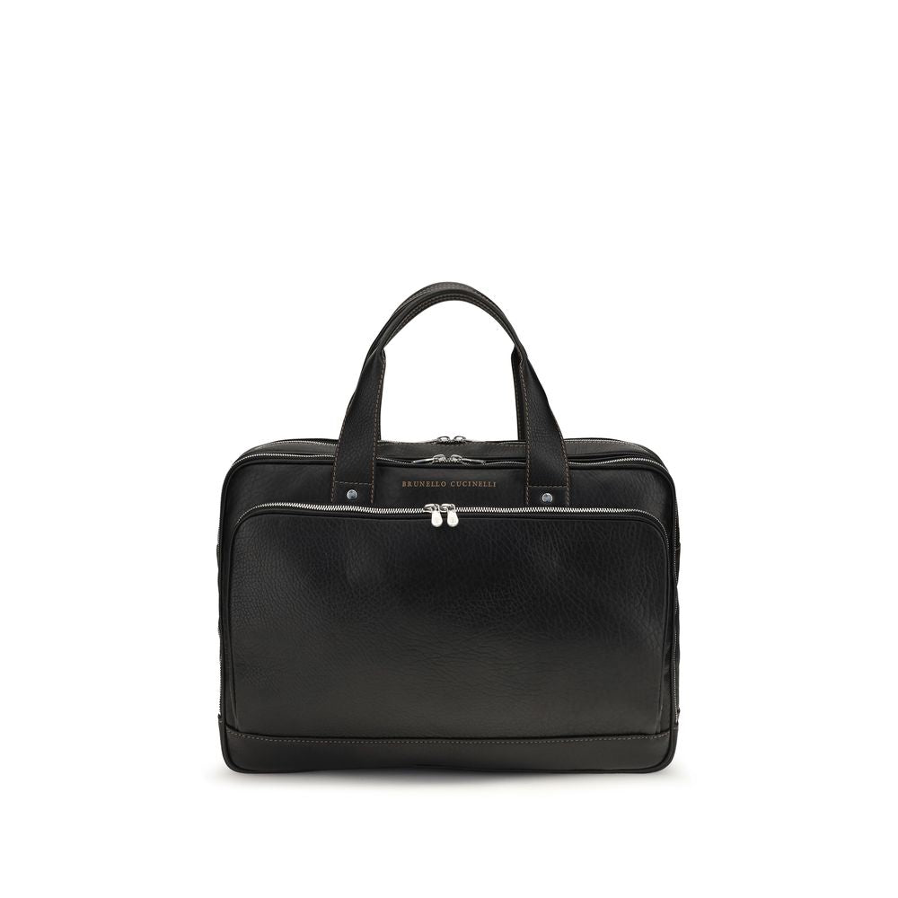 Brunello Cucinelli Black Calfskin Handbags