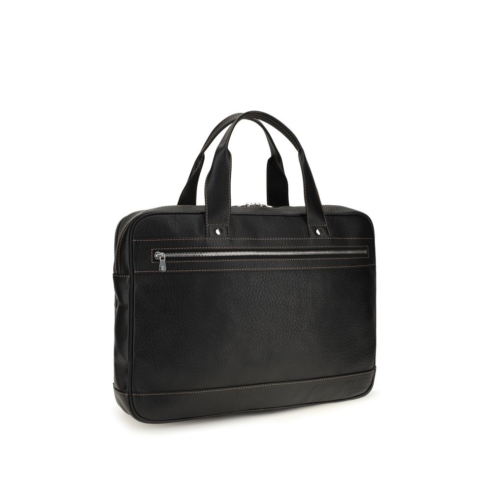 Brunello Cucinelli Black Calfskin Handbags