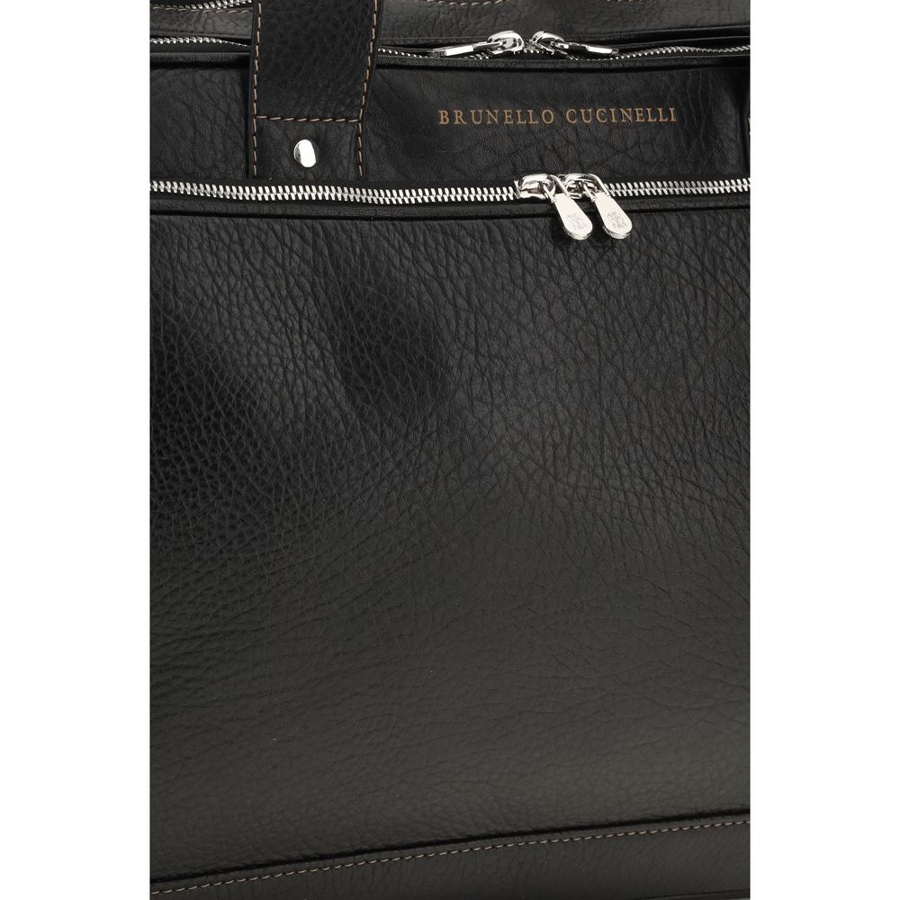 Brunello Cucinelli Black Calfskin Handbags