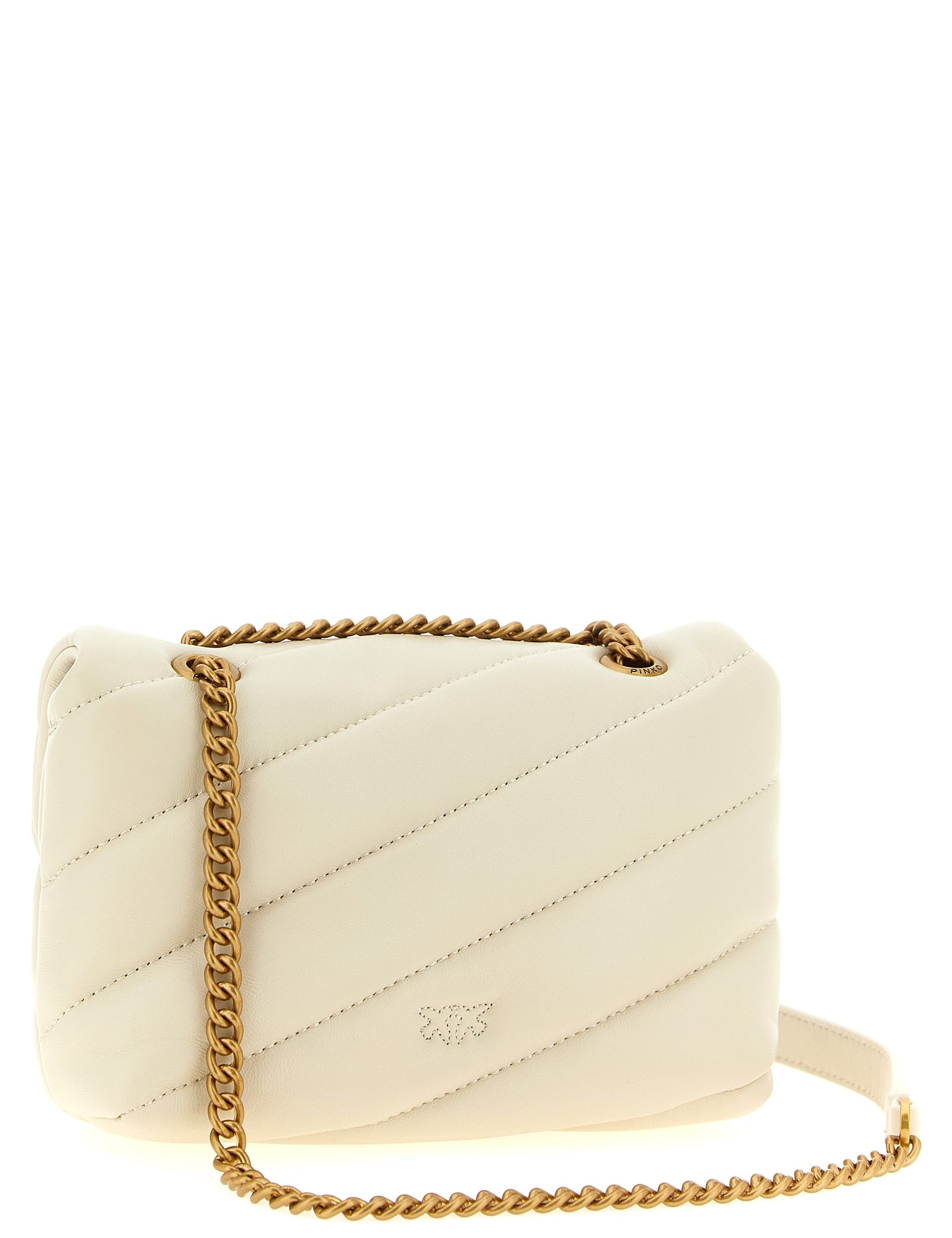 PINKO White Sheepskin Crossbody Bags