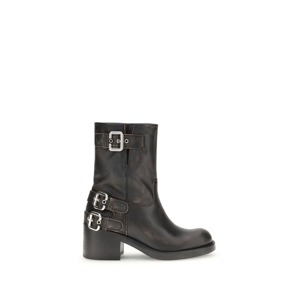 Chloé Black Calfskin Dakota Ankle Boots