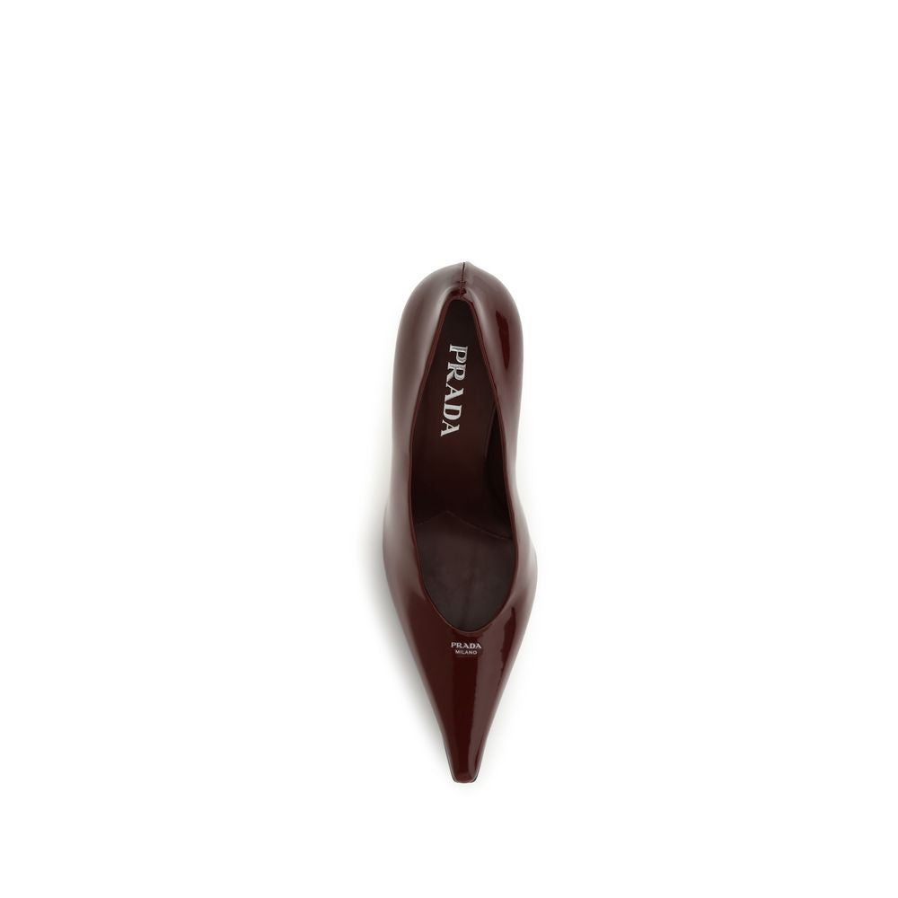 Prada Bordeaux Goatskin Pumps