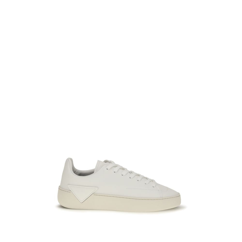 Prada White Calf Leather Sneakers