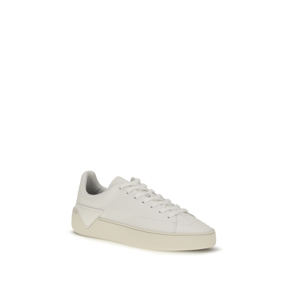 Prada White Calf Leather Sneakers