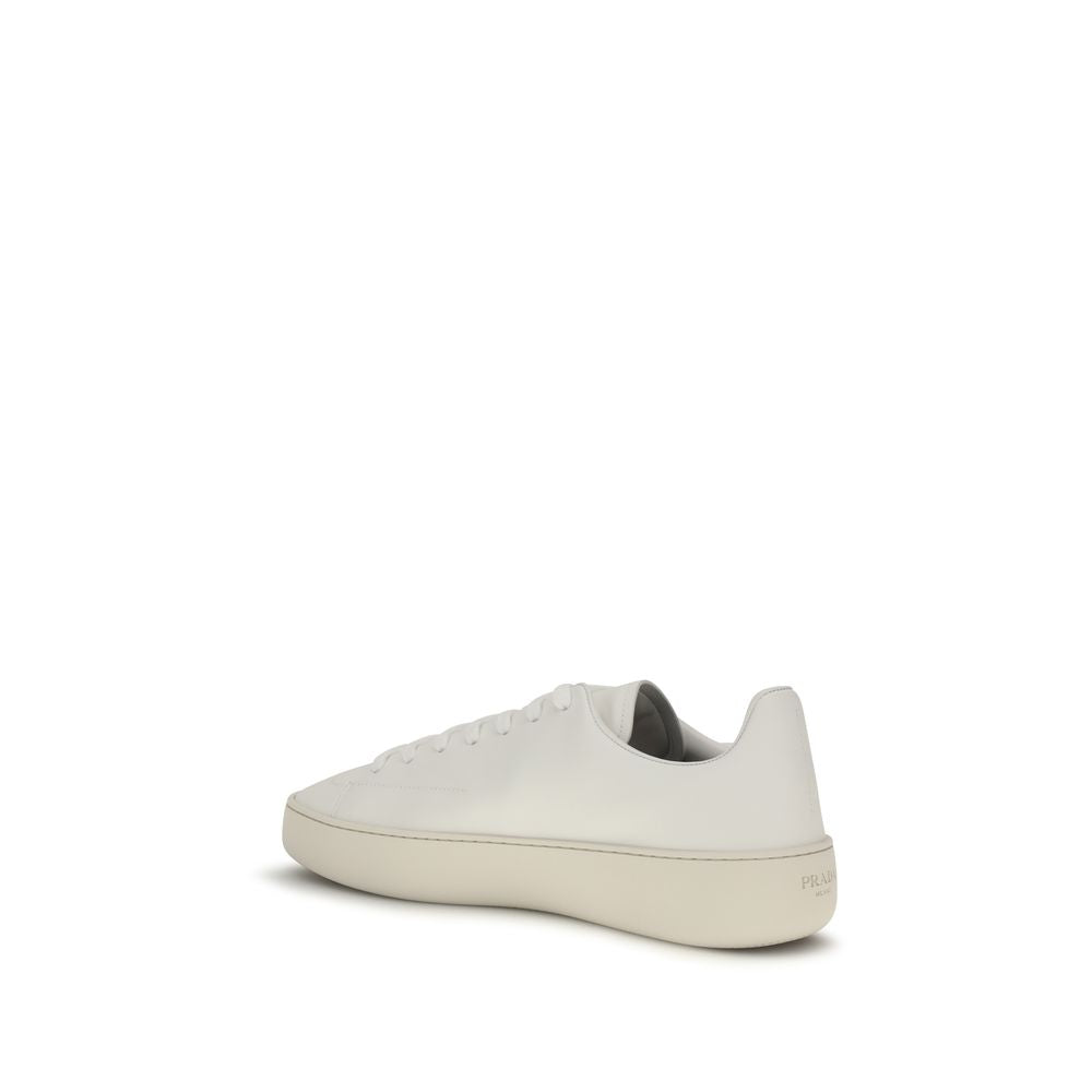 Prada White Calf Leather Sneakers