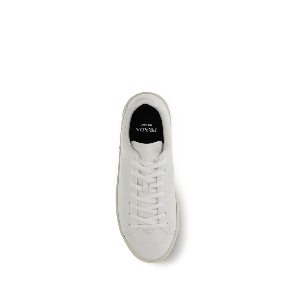 Prada White Calf Leather Sneakers