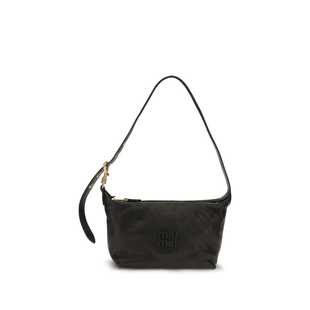 Miu Miu Black Suede Shoulder Bags