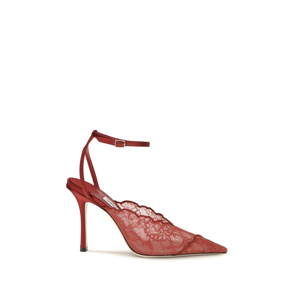 Jimmy Choo Red Fabric Pumps