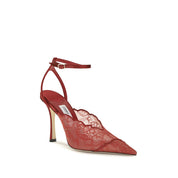 Jimmy Choo Red Fabric Pumps