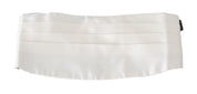Vit herrslips i 100% silke