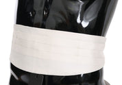 Vit herrslips i 100% silke