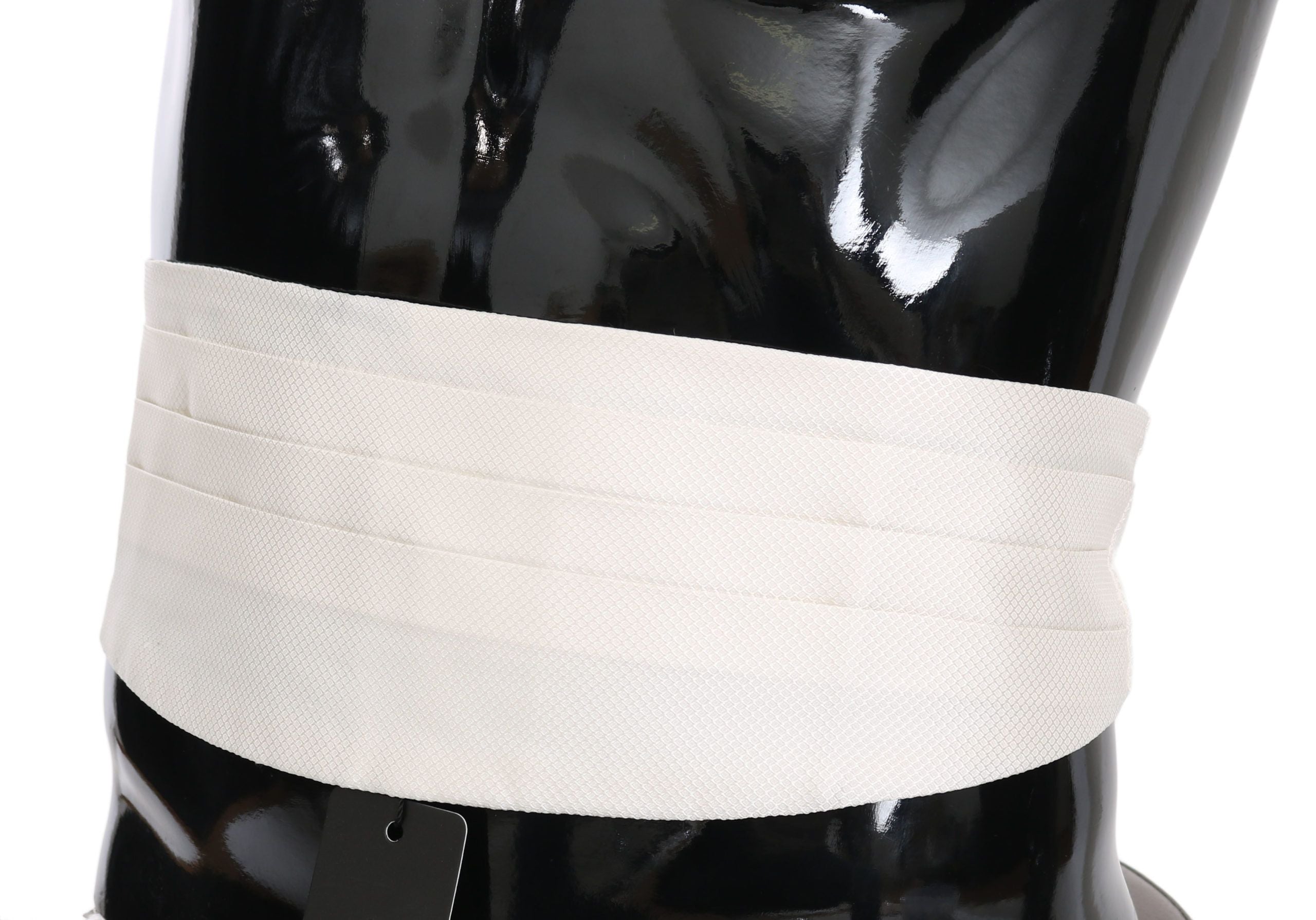 Vit herrslips i 100% silke