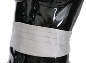 Gray Men Waist Belt 100% Silk Cummerbund