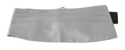 Gray Men Waist Belt 100% Silk Cummerbund
