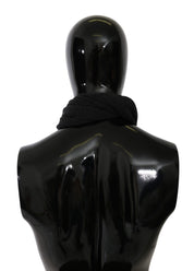 Grå ullhalsduk med broderad #DGLovesLondon-logotyp