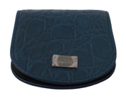 Blue Leather Holder Pocket Condom Case