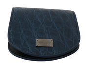 Blue Holder Pocket Wallet Blue Exotic Skin Condom Case