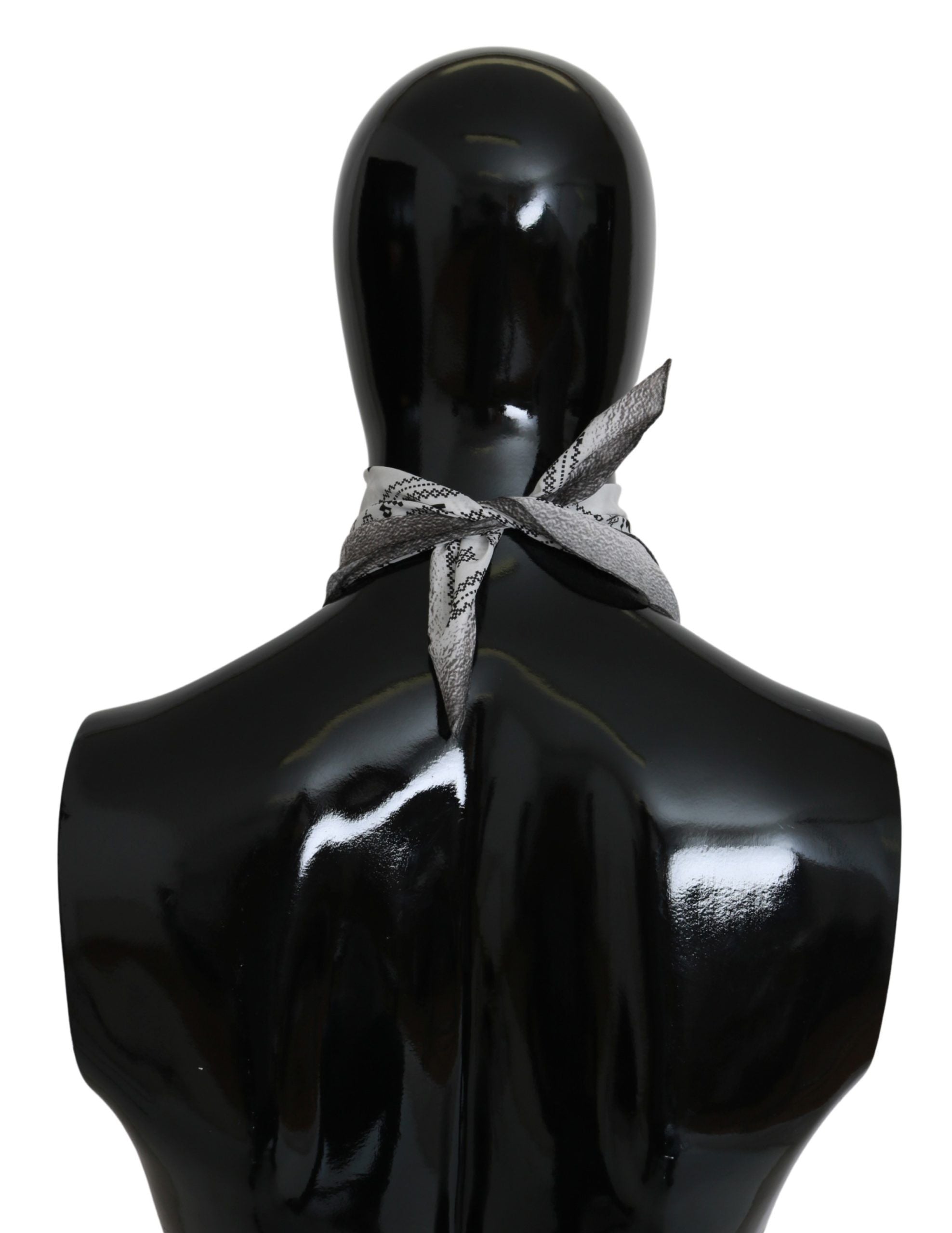 Vit bomullstryckt bandanahalsduk