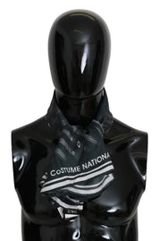 Blå Foulard Sidenhalsduk Dam