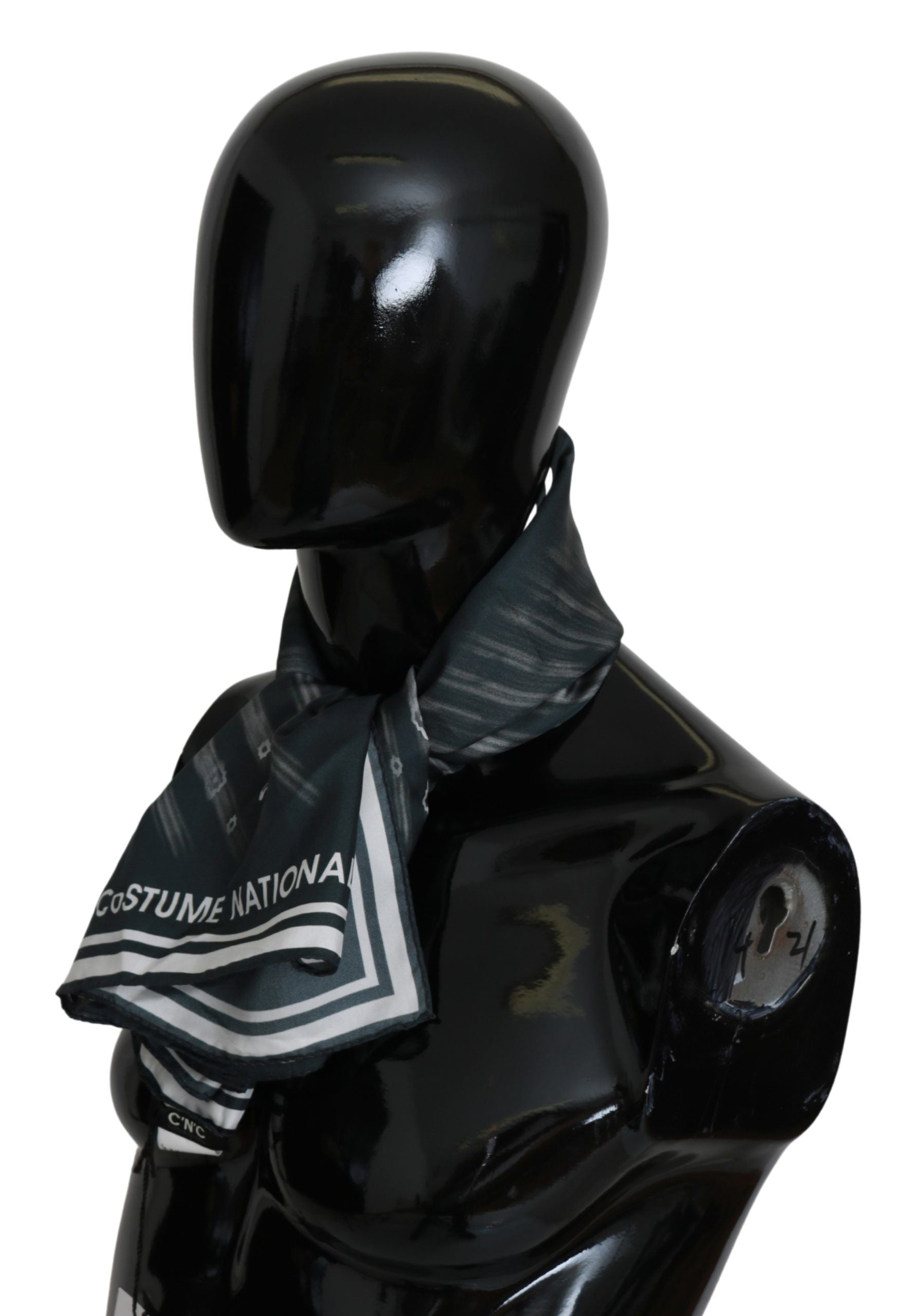 Blå Foulard Sidenhalsduk Dam