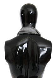 Grå ullviskosfoulard mönstrad märkeshalsduk