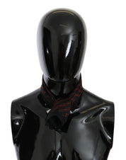 Svart orange halsduk med märke i 100 % siden