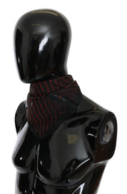 Svart orange halsduk med märke i 100 % siden