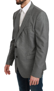Gray Slim Fit Formal MARTINI Blazer