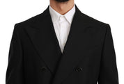 Black Slim Fit Jacket Coat Wool Blazer