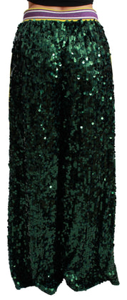 Green Sequin Trousers Queens Angel Pants