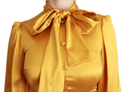Yellow Silk Stretch Sheath Bodycon Mini Dress