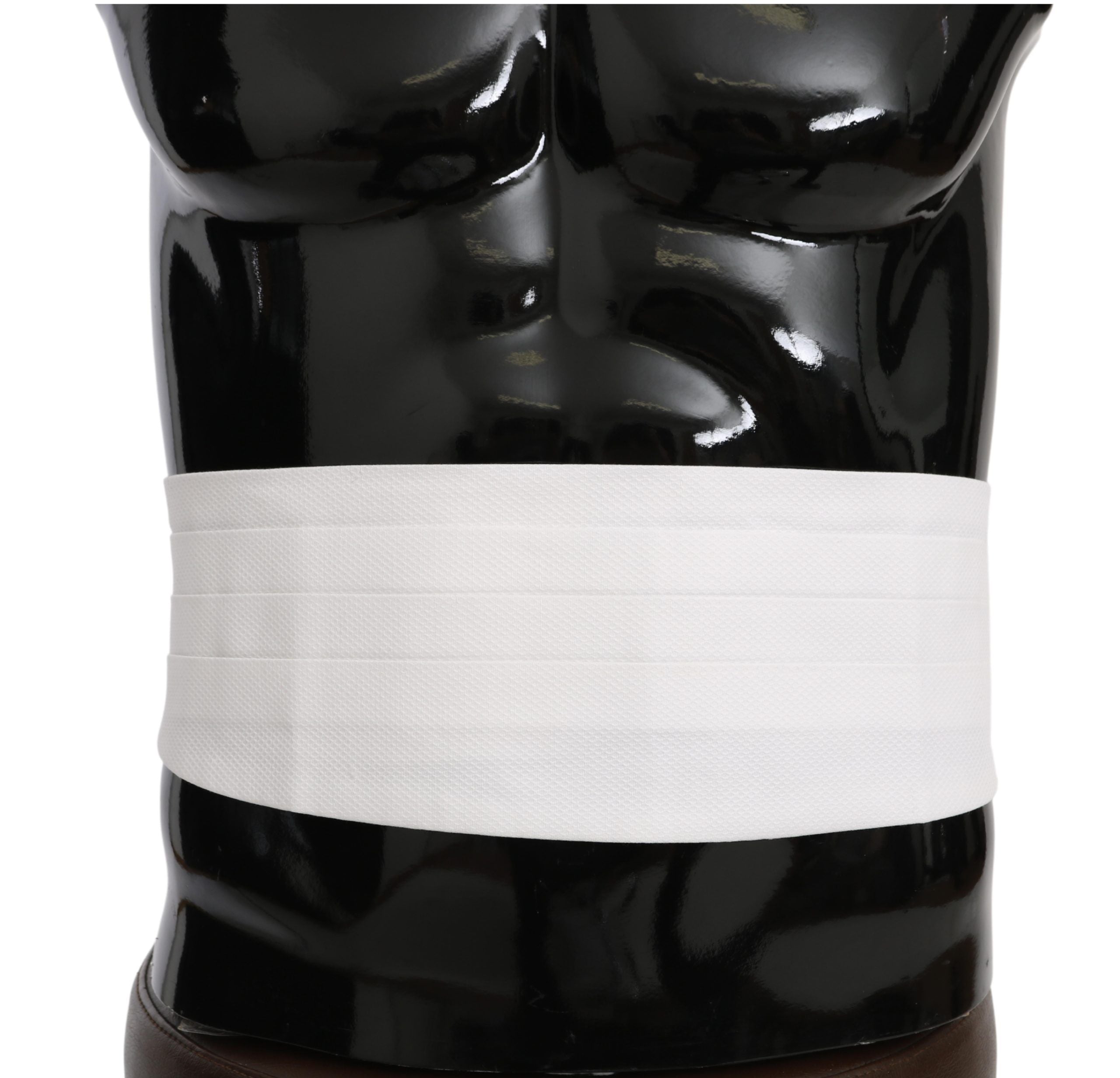 Vit mans midjeband i bomull, cummerbund