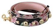 Dolce & Gabbana Pink Floral Leather Shoulder Strap