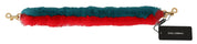 Dolce & Gabbana Red Blue Rabbit Fur Shoulder Strap