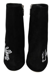 Black Suede L'Amore E'Bellezza Boots Shoes