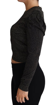 Svart guld beskuren damtröja