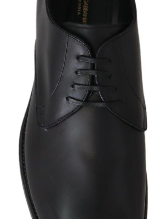 Dolce & Gabbana Black Leather Derby Shoes
