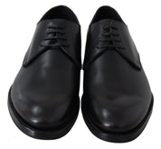 Dolce & Gabbana Black Leather Derby Shoes