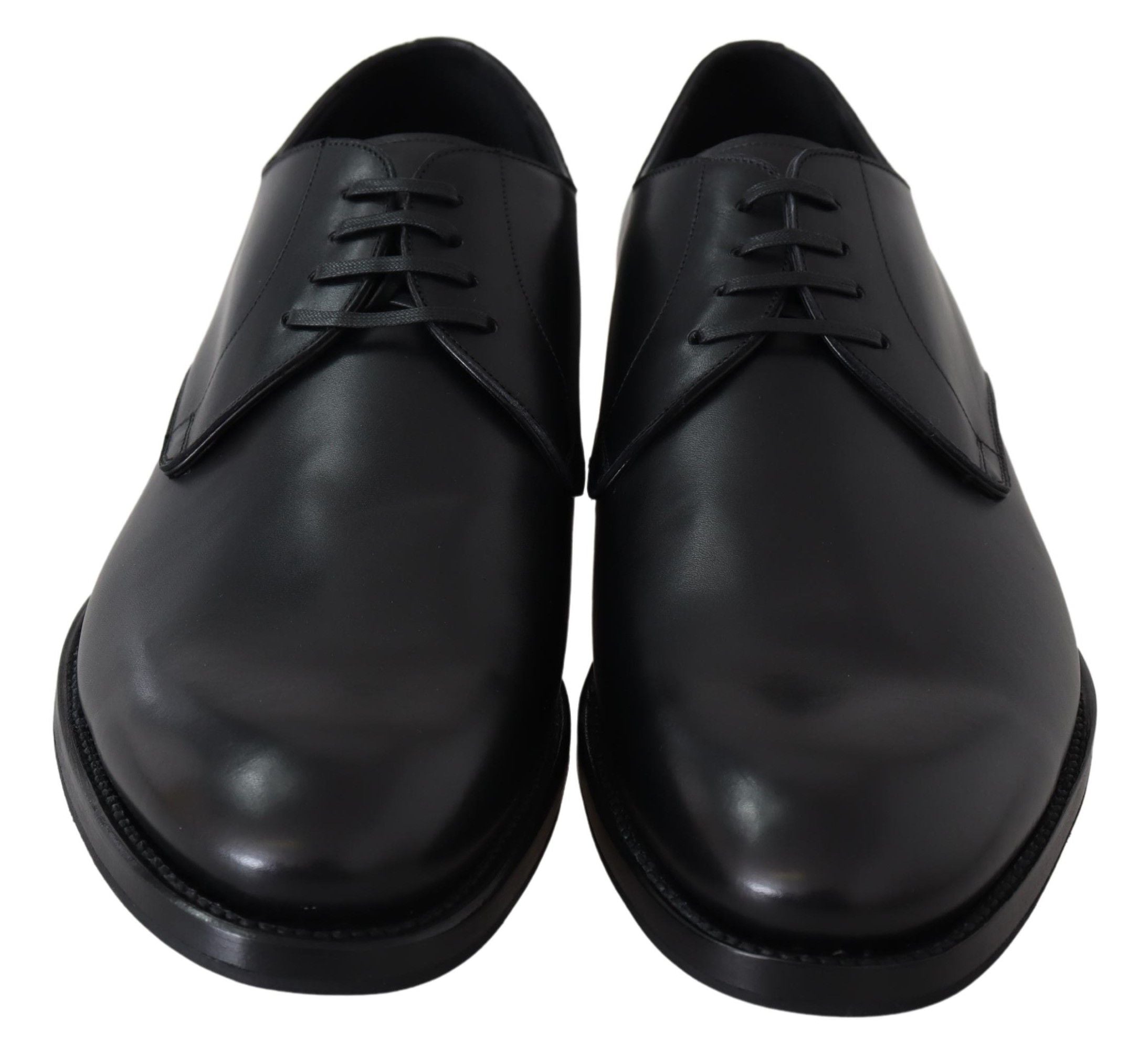 Dolce & Gabbana Black Leather Derby Shoes
