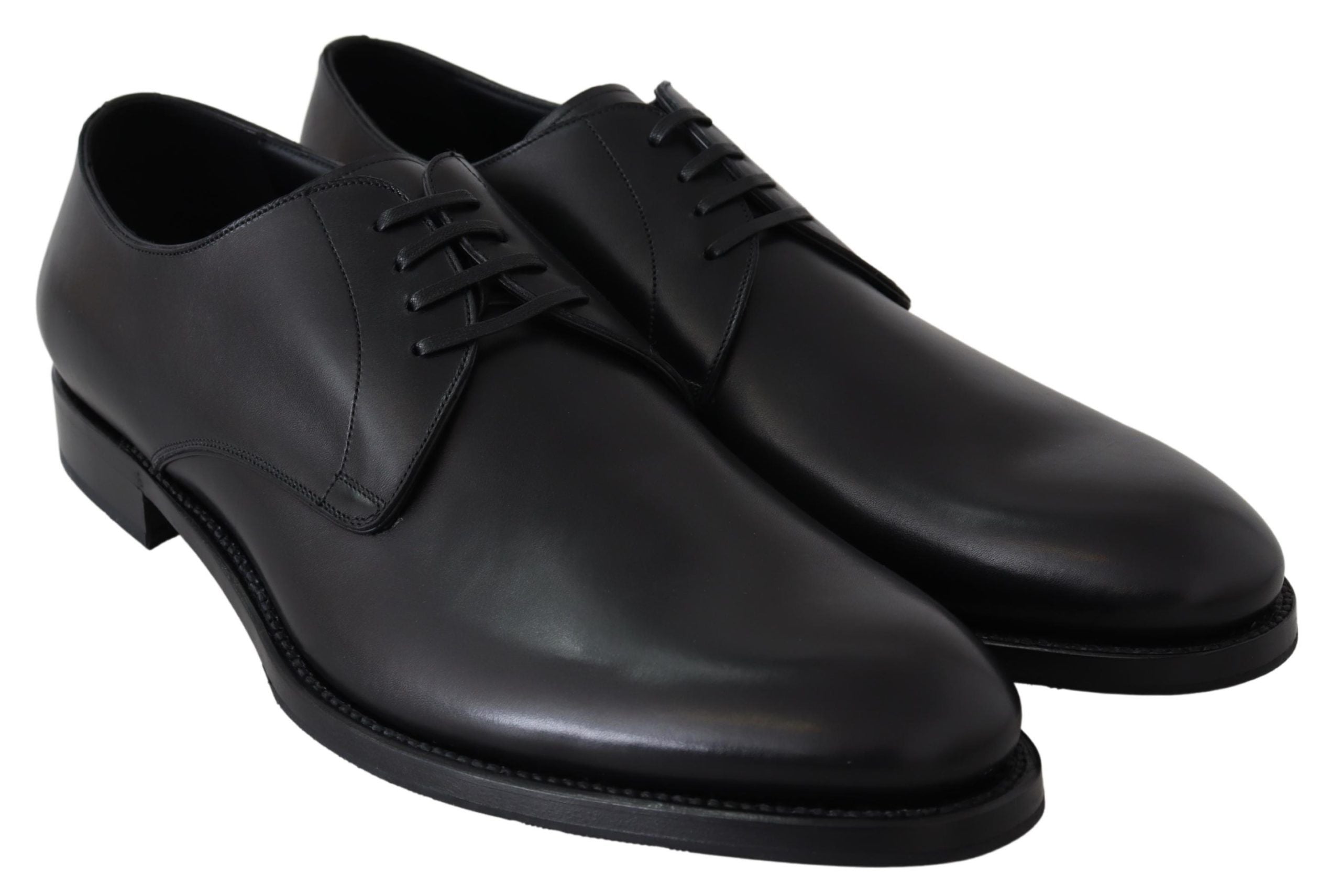 Dolce & Gabbana Black Leather Derby Shoes