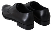 Dolce & Gabbana Black Leather Derby Shoes