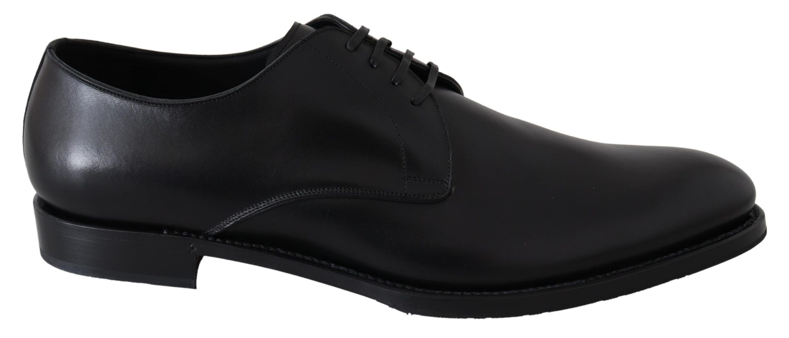 Dolce & Gabbana Black Leather Derby Shoes