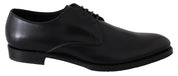 Dolce & Gabbana Black Leather Derby Shoes
